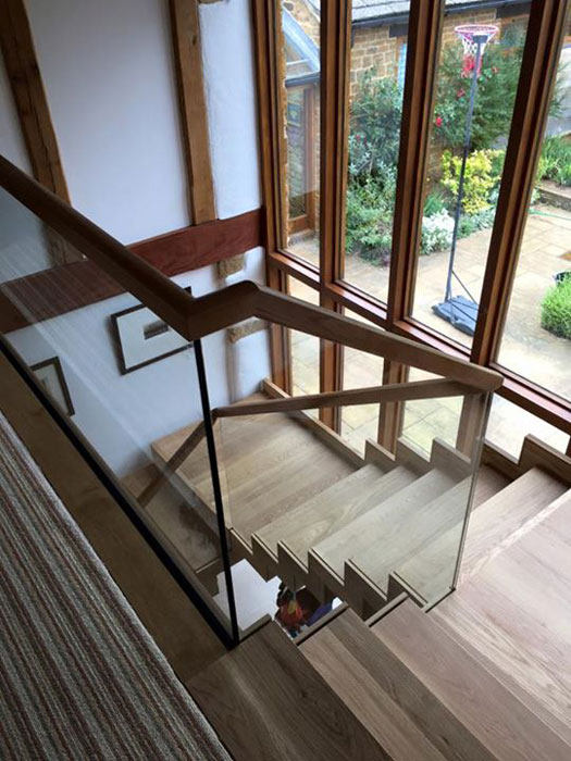 Oak Zig Zag Stairs