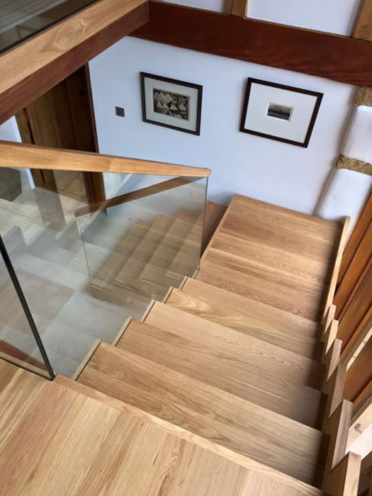 Oak Zig Zag Stairs