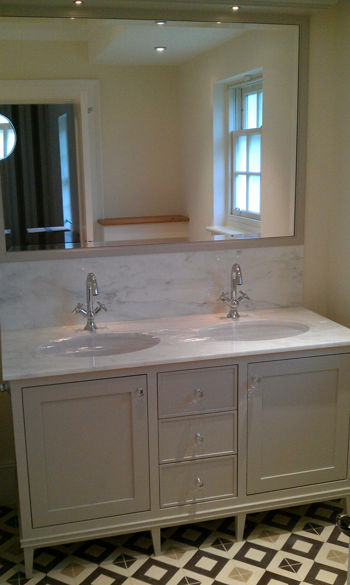 Bespoke hand built painted Vanity Unit